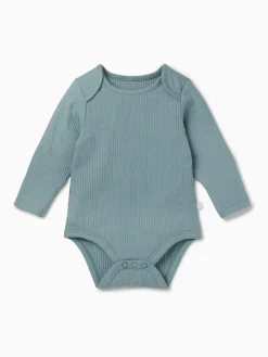 Mori Ribbed Stretch Long Sleeve Envelope Neckline Bodysuit^ Bodysuits & Vests|Vests