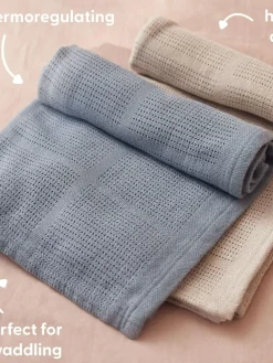 Mori Supersoft Cellular Blankets 2 Pack^ Nursery Bedding|Blankets