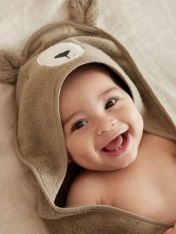 Mori Brown Bear Hooded Towel^ Towels & Bathmats