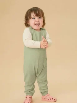 Mori Ribbed Romper Dungarees^BOY Rompers & Overalls|Dungarees
