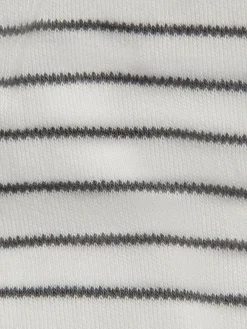 Online Mori Long Sleeve Envelope Neckline Bodysuit Grey/White