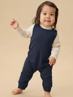 Mori Ribbed Romper Dungarees^BOY Rompers & Overalls|Dungarees