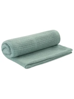 Clearance Mori Mint Green Blend Cellular Baby Blanket