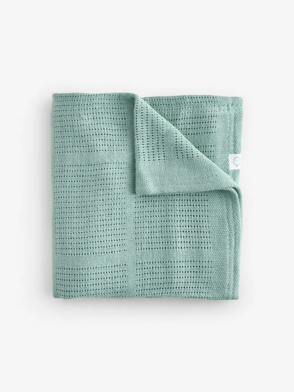 Online Mori Supersoft Cellular Blankets 2 Pack Mint Green/White