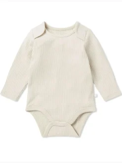 Mori Ribbed Stretch Long Sleeve Envelope Neckline Bodysuit^ Bodysuits & Vests|Vests