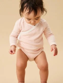 Mori Long Sleeve Envelope Neckline Bodysuit^BOY Bodysuits & Vests|Vests