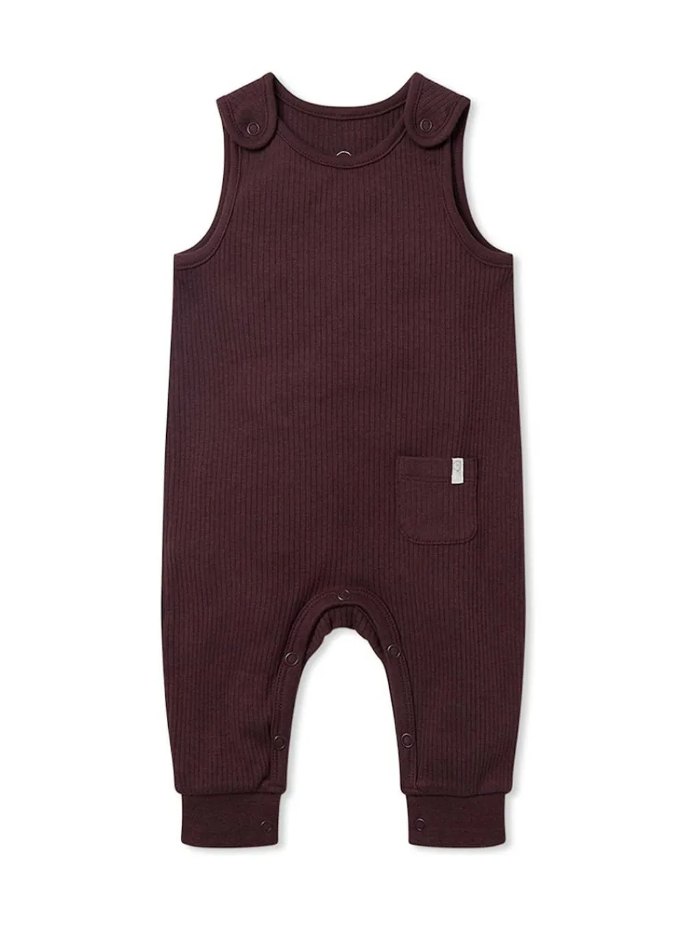 Discount Mori Ribbed Romper Dungarees Purple