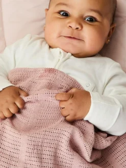 Hot Mori Rose Pink Blend Cellular Baby Blanket