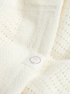 Mori White Blend Cellular Baby Blanket^ Cushions & Throws|Unisex