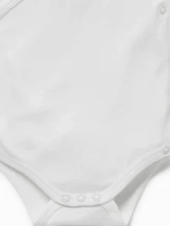 Sale Mori Long Sleeve Supersoft Kimono Bodysuit White