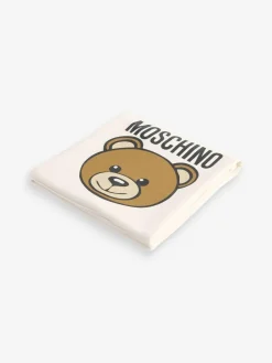 Sale Moschino Cream Logo Baby 100% Cotton Blanket