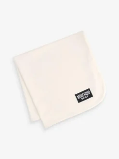 Sale Moschino Cream Logo Baby 100% Cotton Blanket