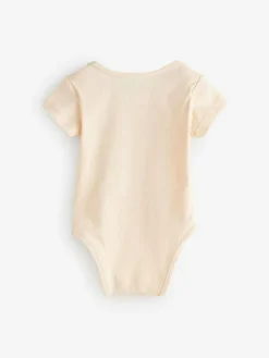Outlet Moschino Natural Baby Logo Bodysuits 2 Pack With Giftbox