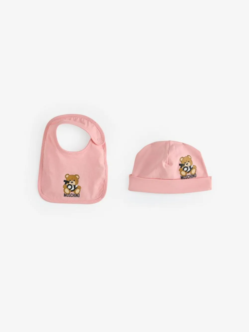 Moschino Baby Logo Sleepsuit, Hat & Bib Giftset With Giftbox^ Bibs