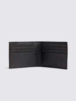 MOSS Black Grained Leather Wallet^ Wallets