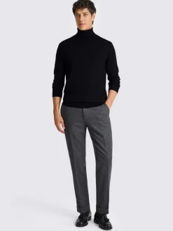 Best MOSS Merino-Blend Roll Neck Jumper Black