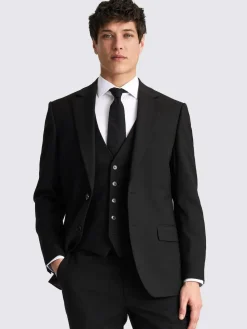 MOSS Regular Fit Stretch Suit Jacket^ Suits & Tuxedos|Black Suits