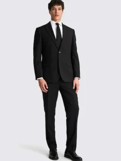 MOSS Regular Fit Stretch Suit Jacket^ Suits & Tuxedos|Black Suits