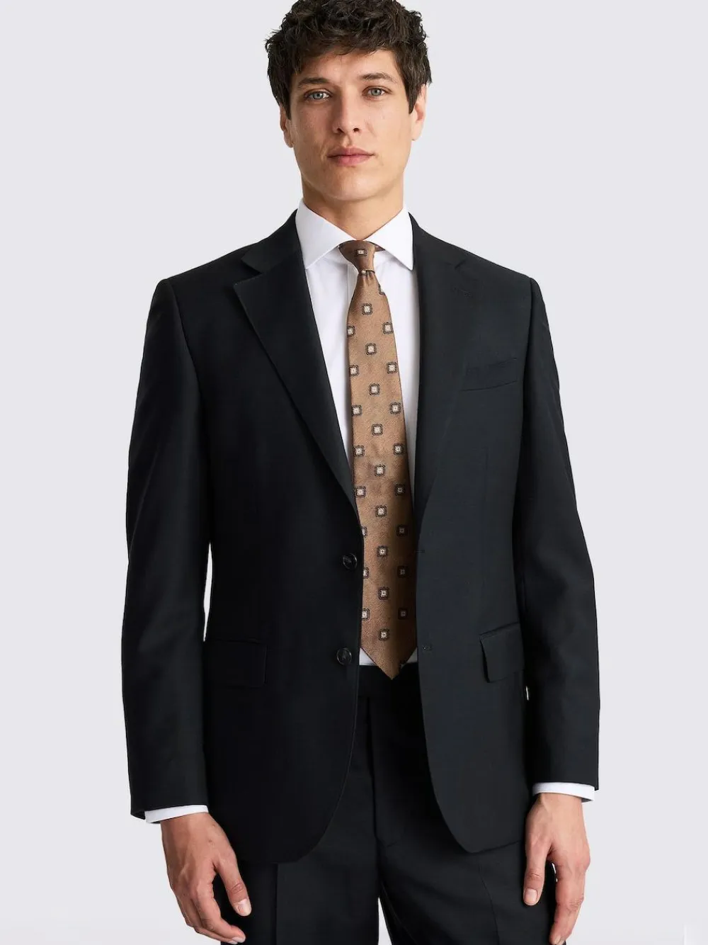 Outlet MOSS Regular Twill Suit Jacket Black