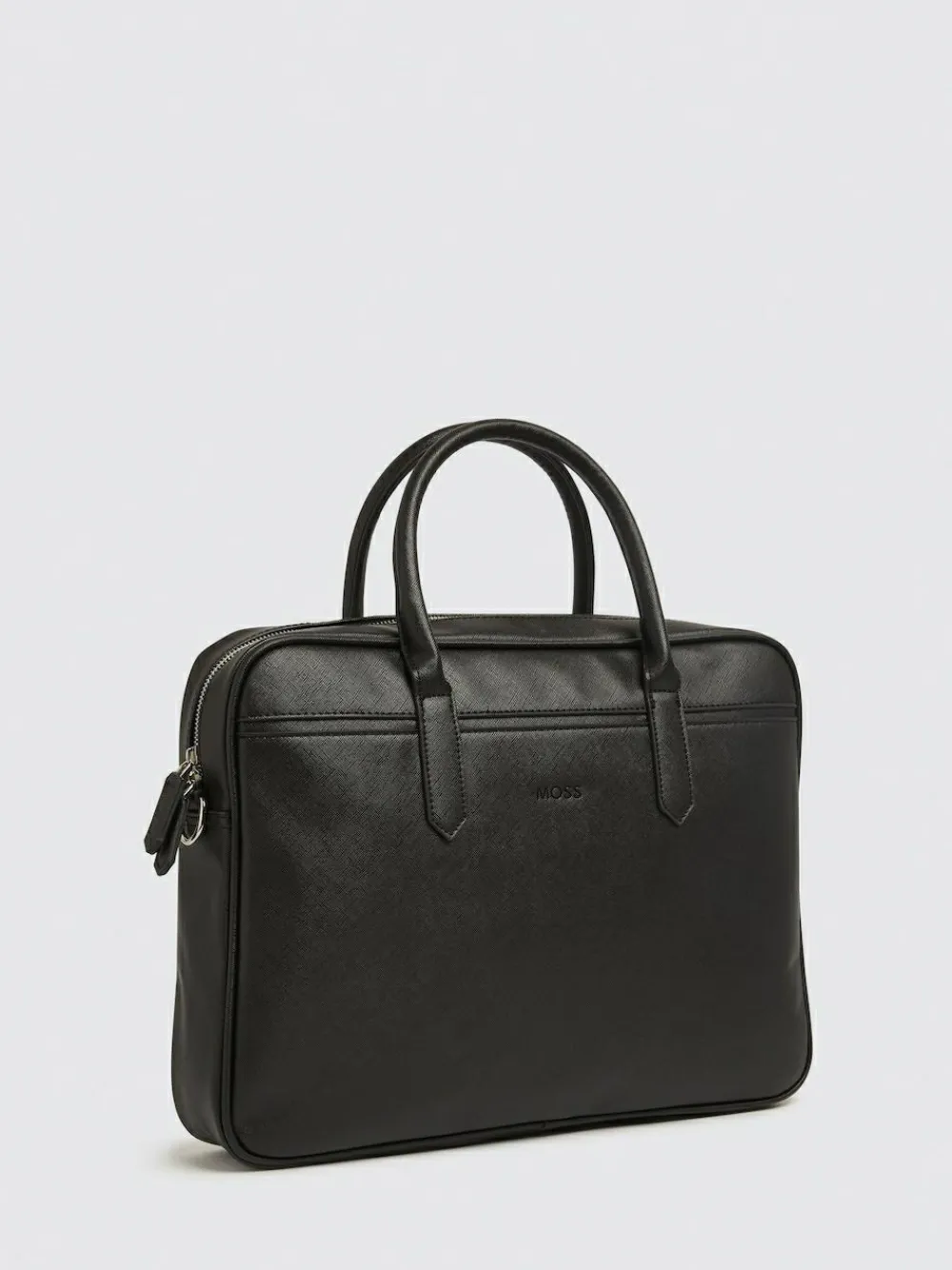 New MOSS Black Saffiano Attache Bag