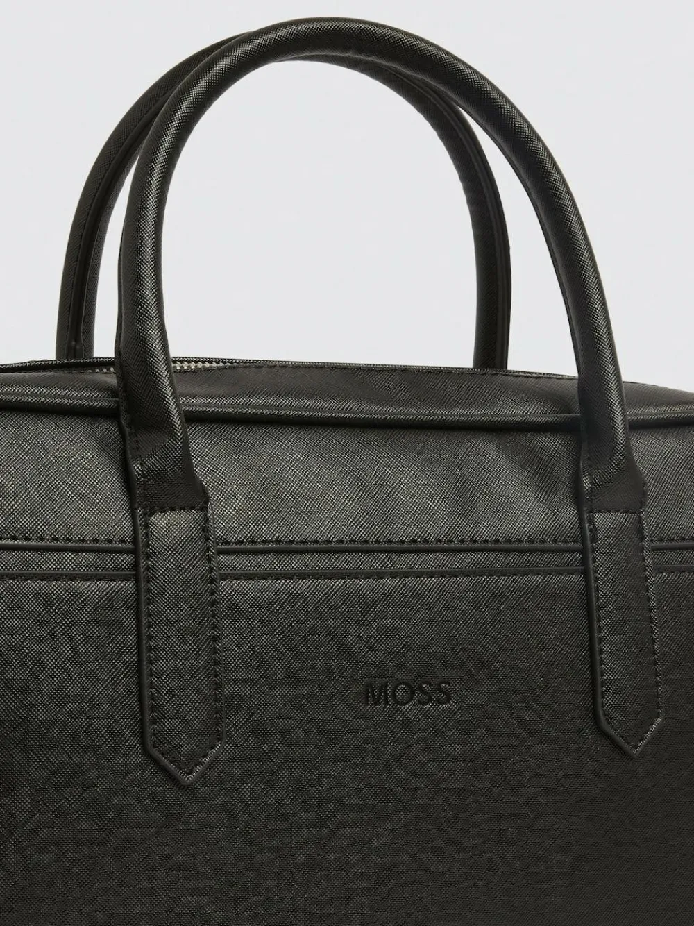 New MOSS Black Saffiano Attache Bag