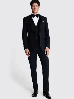 Outlet MOSS Black Tailored Fit Shawl Lapel Tuxedo Jacket