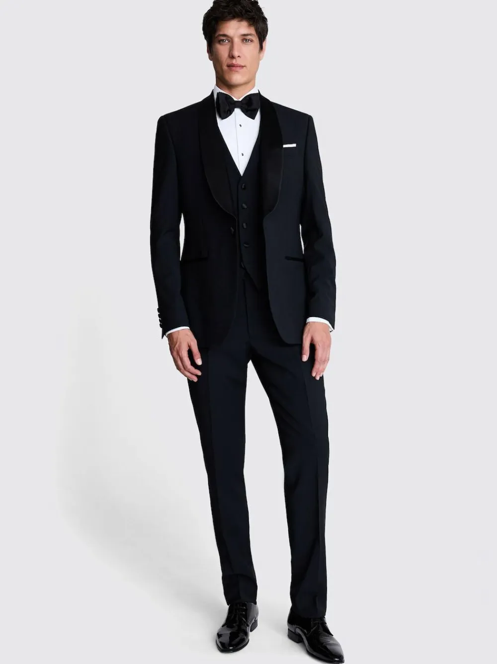 Outlet MOSS Black Tailored Fit Shawl Lapel Tuxedo Jacket
