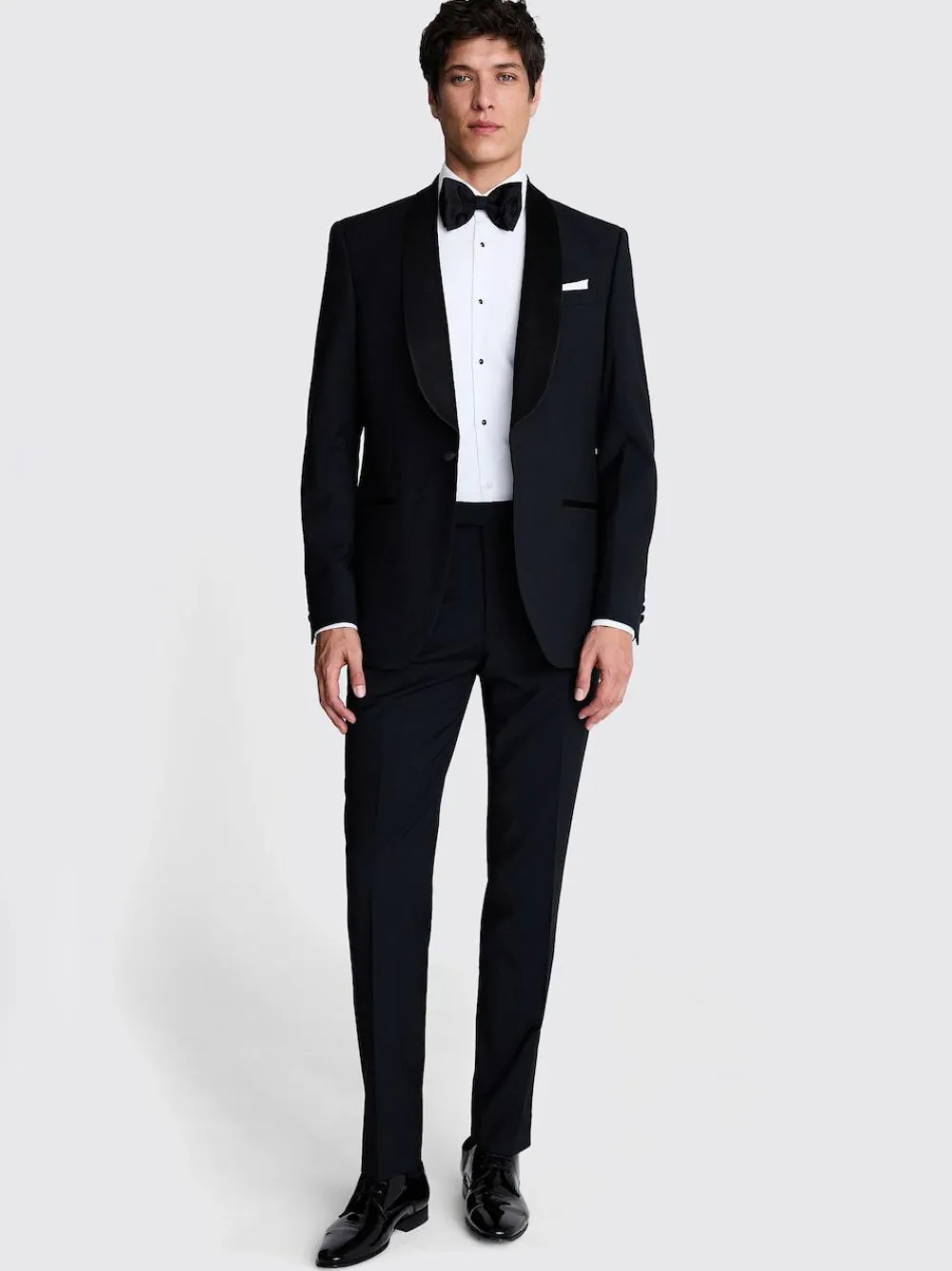 Outlet MOSS Black Tailored Fit Shawl Lapel Tuxedo Jacket
