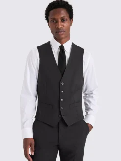 Discount MOSS Black Tailored Performance Suit Waistcoat