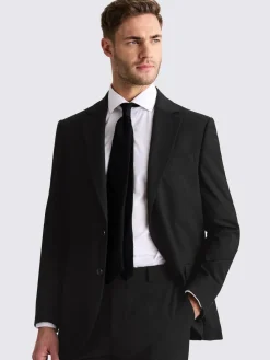 MOSS Tailored Regular Fit Stretch Suit Jacket^ Black Suits
