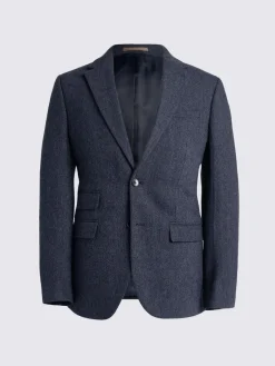MOSS Slim Donegal Tweed Suit Jacket^ Blue Suits