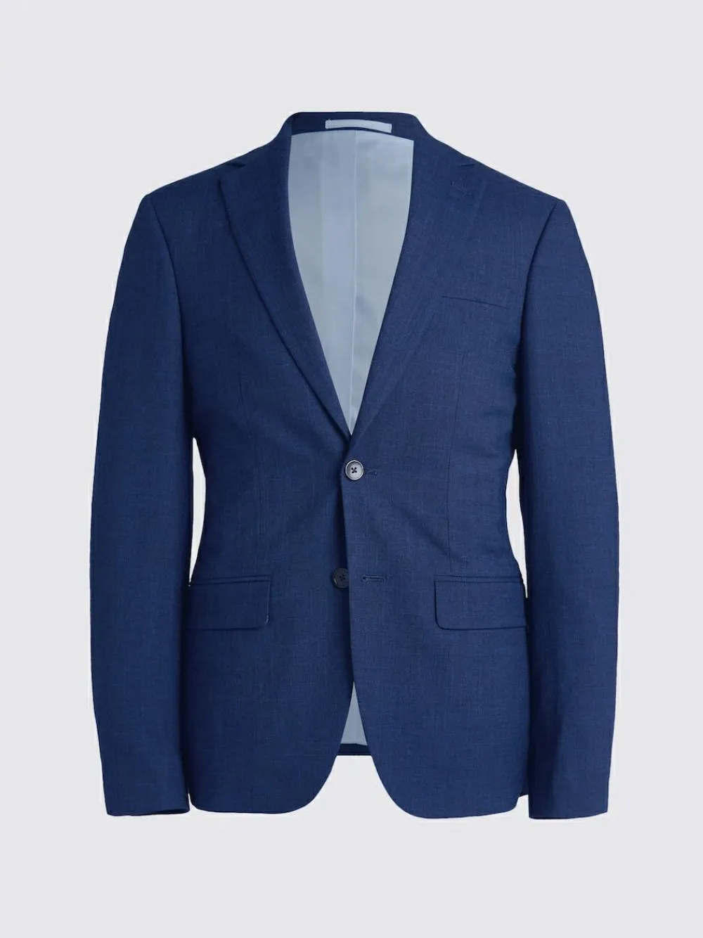 MOSS Blue Slim Slub Suit Jacket^ Blue Suits|Suits & Tuxedos
