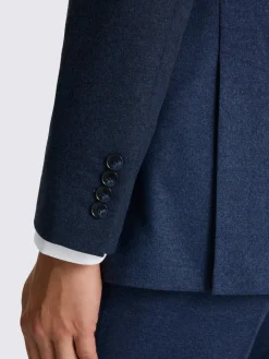 MOSS Blue Tailored Flannel Suit Jacket^ Blue Suits