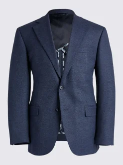 MOSS Blue Tailored Flannel Suit Jacket^ Blue Suits