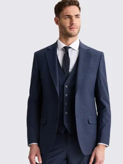 Online MOSS Blue Tailored Performance Suit Jacket