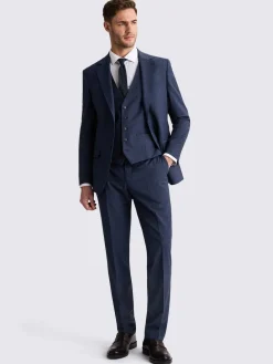 Online MOSS Blue Tailored Performance Suit Jacket