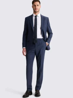 Online MOSS Blue Tailored Performance Suit Jacket