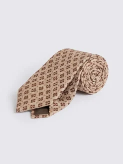 Clearance MOSS Brown Bottinelli Medallion Tie