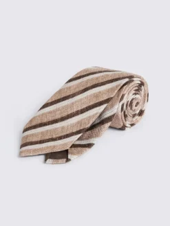 MOSS Brown Bottinelli Stripe Tie^ Ties & Pocket Squares