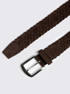 MOSS Brown Suede Woven Belt^ Belts & Braces