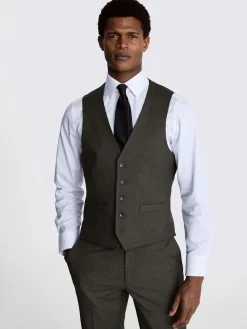 Clearance MOSS Regular Fit Stretch Suit Waistcoat Charcoal