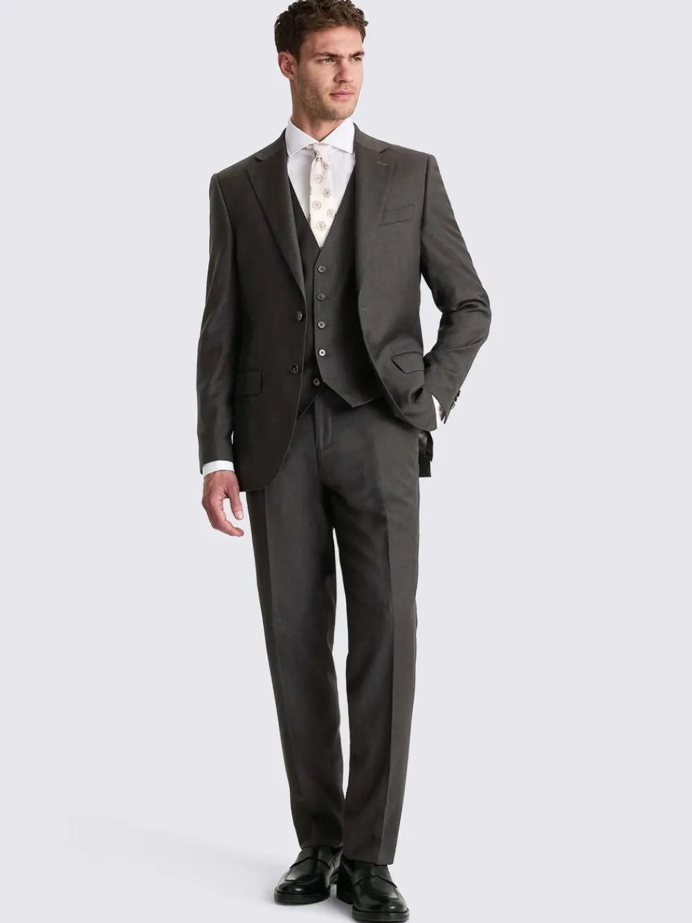 Discount MOSS Regular Twill Suit Jacket Charcoal