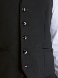 Online MOSS Slim Regular Fit Stretch Suit Waistcoat Charcoal