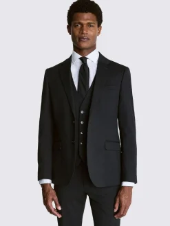 MOSS Slim Regular Fit Stretch Suit Jacket Charcoal