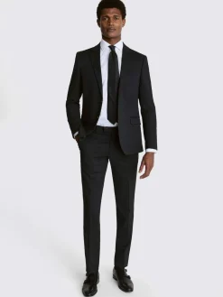 MOSS Slim Regular Fit Stretch Suit Jacket Charcoal