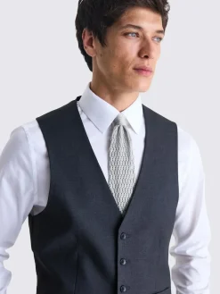 Best MOSS Tailored Regular Fit Stretch Suit Waistcoat Charcoal