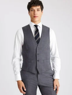 New MOSS Grey Tailored Twill Suit Waistcoat