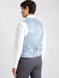 New MOSS Grey Tailored Twill Suit Waistcoat