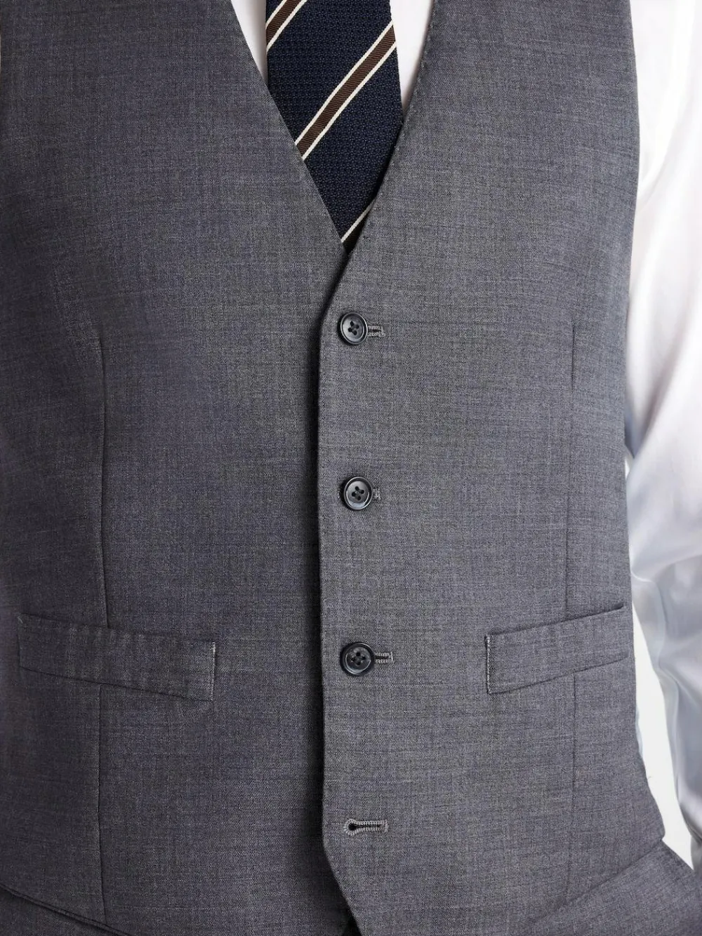 New MOSS Grey Tailored Twill Suit Waistcoat
