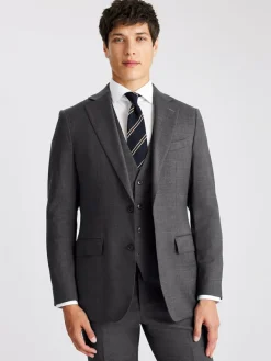 New MOSS Grey Tailored Twill Suit Jacket